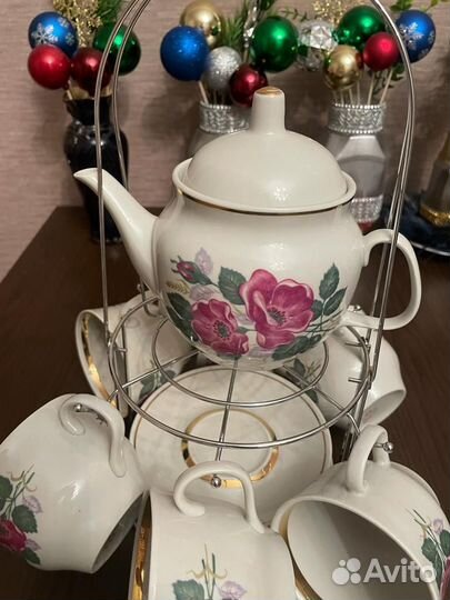 Очень красивый Чайный сервиз на 6 персон СССР