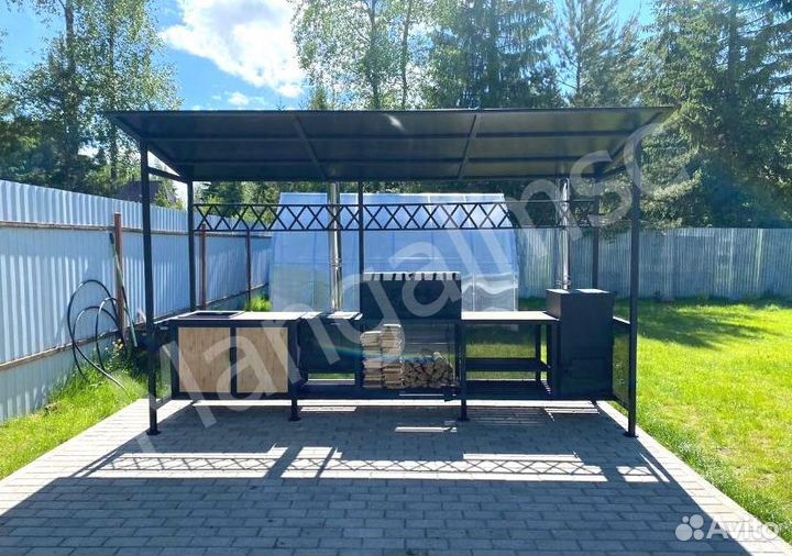 Мангал с крышей