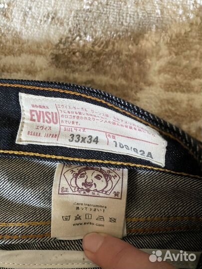 Джинсы Evisu 33/34 оригинал вышивка