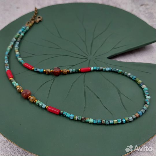 Колье чокер из натуральных камней