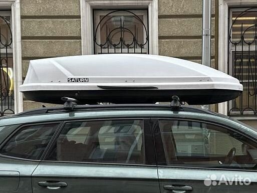Автобокс на крышу Saturn 520 (белый,матовый) бу