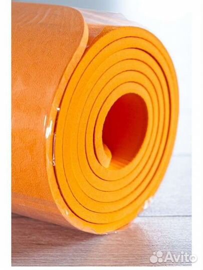 Коврик для йоги фитнеса новый+чехол+переноска оран