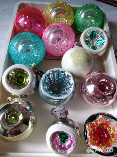 Елочные игрушки гирлянда 