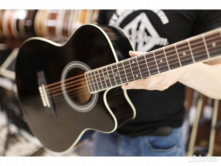 Elitaro E4010 BK акустическая гитара черная