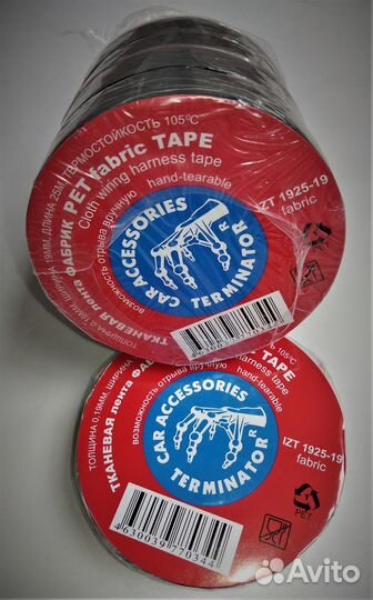 Изолента terminator IZT 1925 ткан черн Fabric 1шт