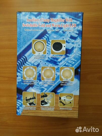 Лупа настольная с держателем (3-я рука)