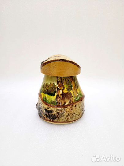 Кружка деревянная с крышкой