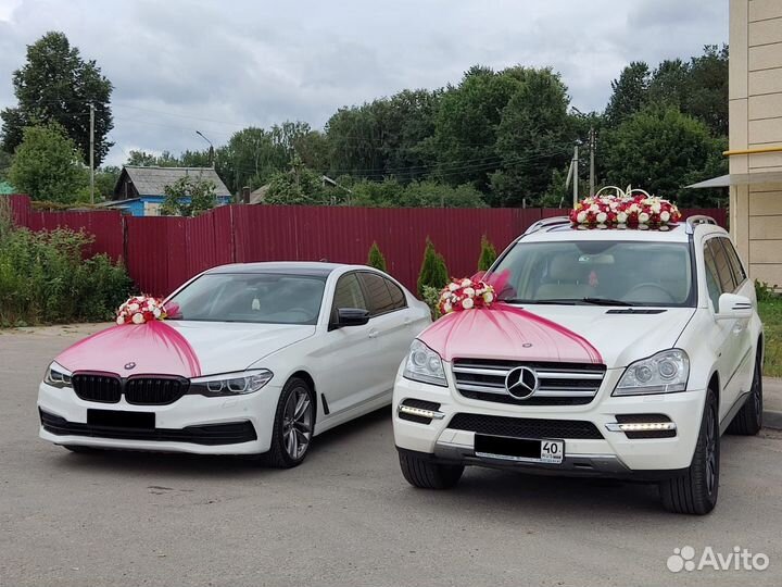 Свадебные украшения на машину прокат