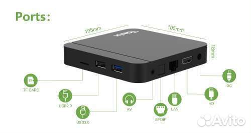 Android Smart TV box медиа-приставка Tanix W2