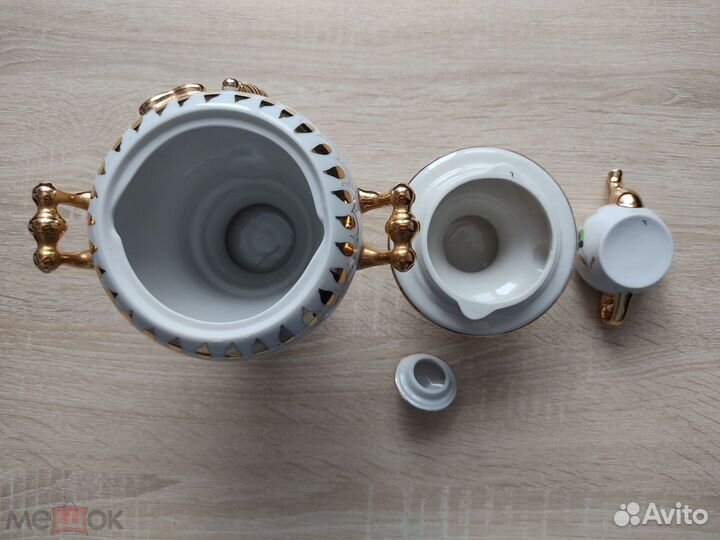 Фарфоровый самовар гжель экспортный вариант