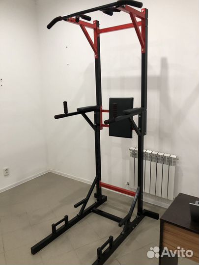 Турник брусья пресс 4в1 230см черно-красный
