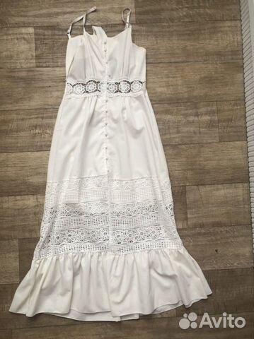 Платье сарафан белый