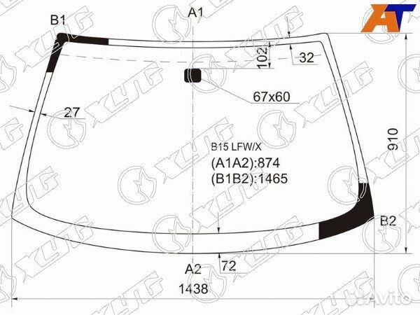 Стекло лобовое nissan sentra
