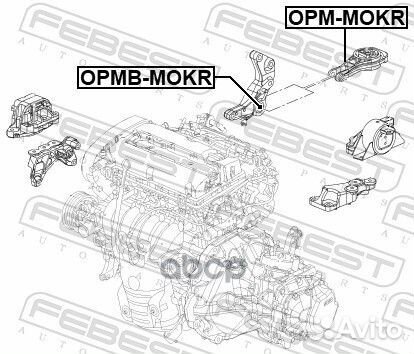 Opmb-mokr сайлентблок подушки двс Opel Mokka 1