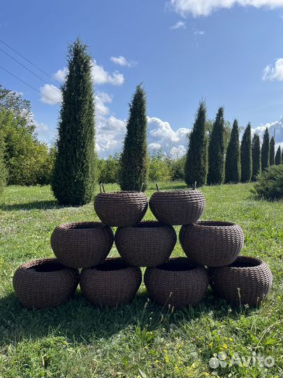 Кашпо из ротанга