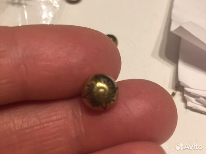 Пуговицы металлические золотистые 5мм