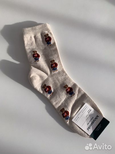 Носки с медведем в стиле Polo Ralph Lauren