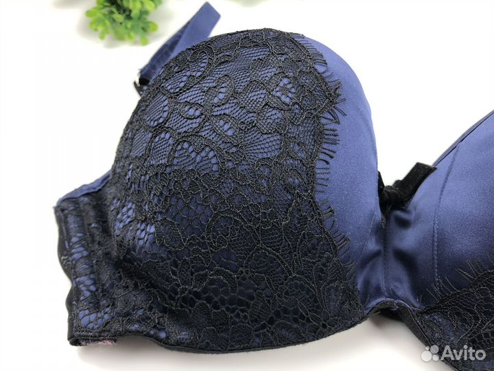 Бюстгальтер синий с кружевом Bonu Avenu