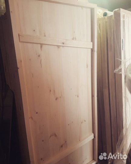 Дверь для бани массив с клиньями