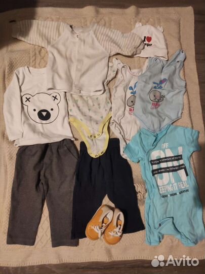 Вещи для мальчика от 6м до года