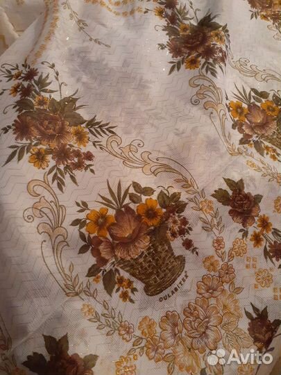 Рулоны ткани: тюль с люрексом, Oulabitex, СССР