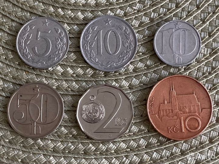 Набор монет Чехословакия Чехия 6 шт