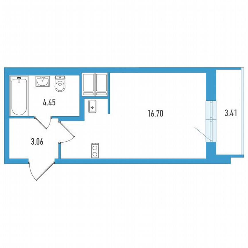 Квартира-студия, 25 м², 7/18 эт.