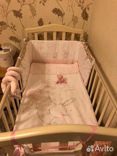 Кровать маятник papaloni айвори бук + матрас