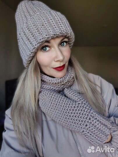 Шапка, снуд, варежки