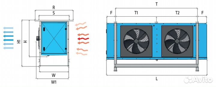 Воздухоохладитель 49,5 кВт FrigoCool ESM 63.22.7