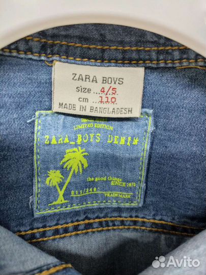 Детская джинсовая рубашка zara