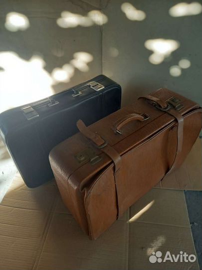 Чемоданы советские из натур.кожи