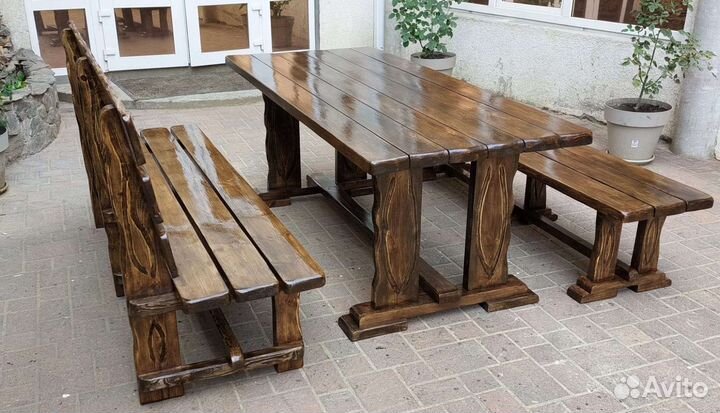Комплект мебели Стол, Скамья, Лавка