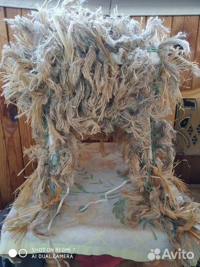 Маскировочный капюшон из натурального материала