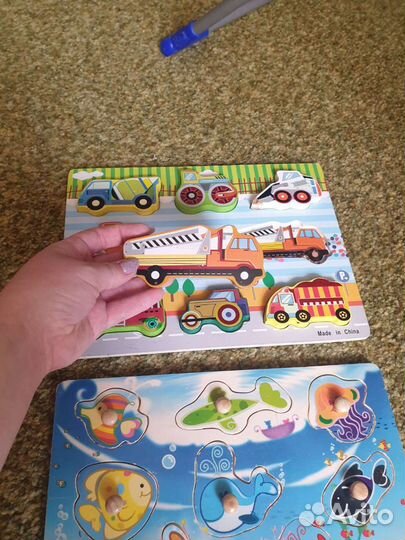 Деревянные игрушки-сортер 2 шт