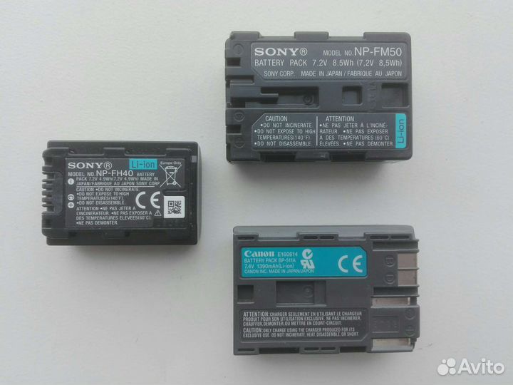 Аккумуляторы для фото и видеокамер