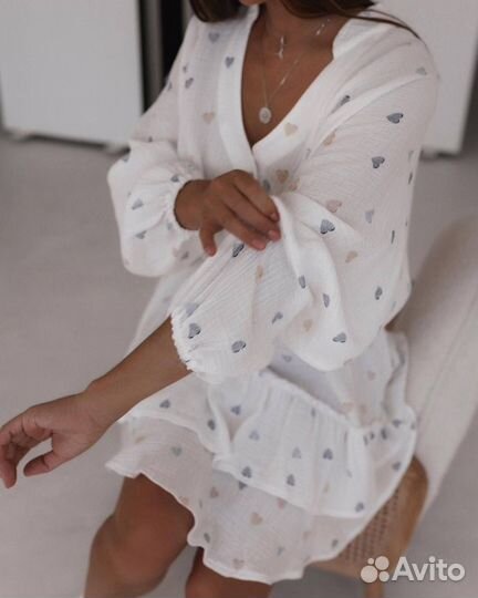 Платье летнее муслиновое