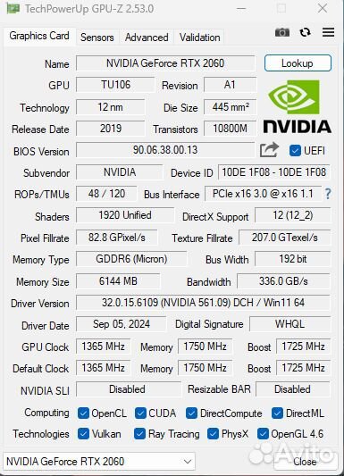 RTX 2060 Dual OC