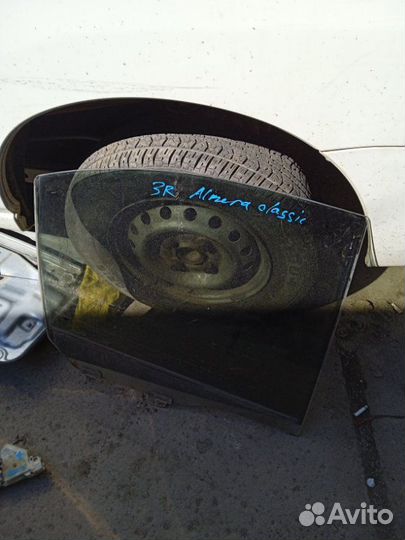 Стекло двери заднее правое Nissan Almera Classic