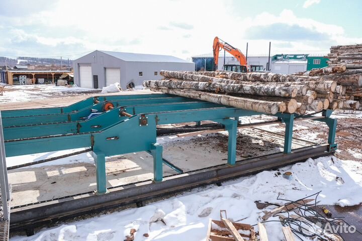 Линия сортировки бревна на 5 односторонних сбросов