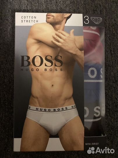 Трусы мужские hugo boss оригинал 3 штуки размер S
