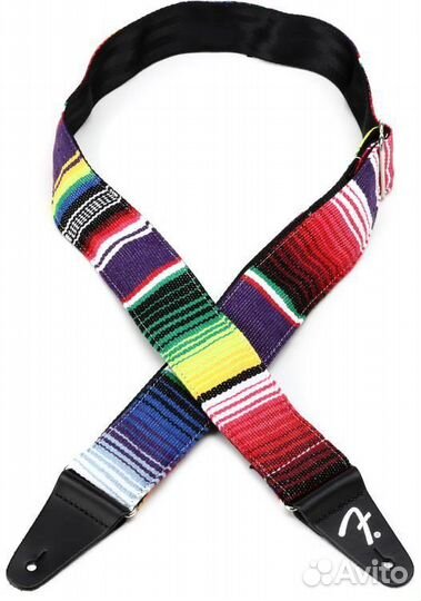 Ремень гитарный fender 2 serape strap prpl multi