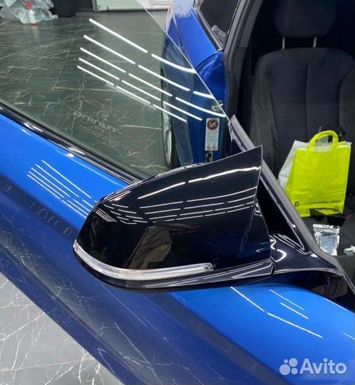 Крышки зеркал в стиле M черные для BMW 2er F22