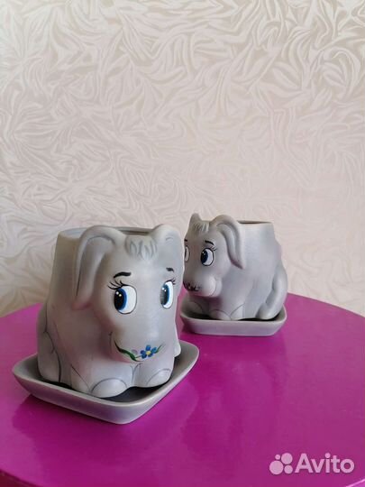 Кашпо слоник для цветов