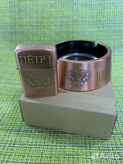 Пепельница с зажигалкой (металл)
