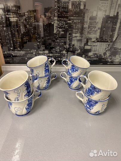 Гжель чашка новая