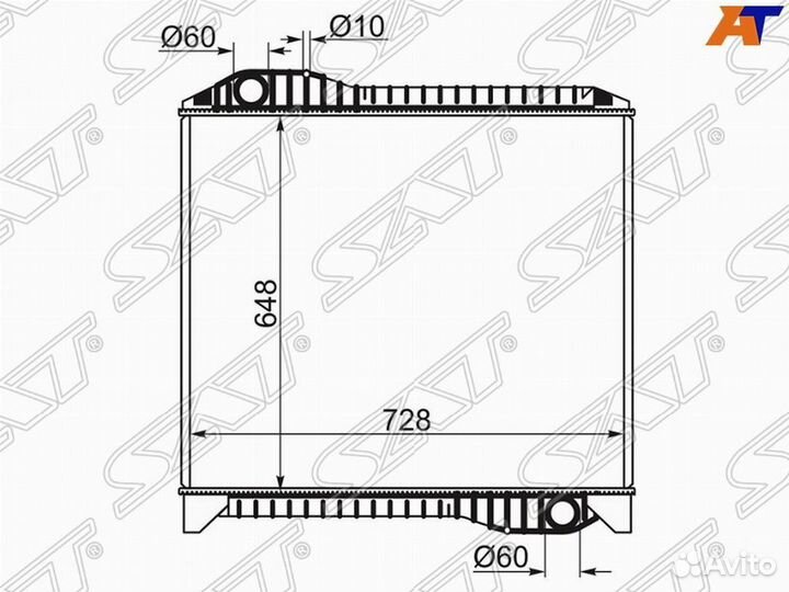 Радиатор охлаждения Хино Профиа FR#/ FN#/ FS#/ FW#