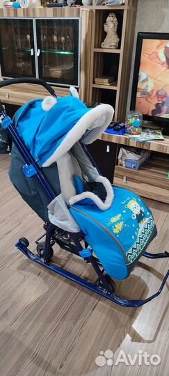 Детские санки коляска ника