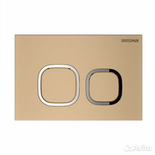 Инсталляция, клавиша золото мат+унитаз GR-4441S G