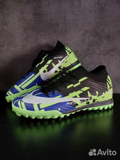 Шиповки бутсы nike black/green